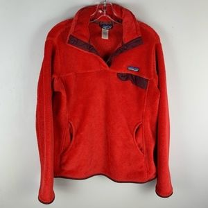 Patagonia Red Re-Tool Snap-T Fleece Pullover
